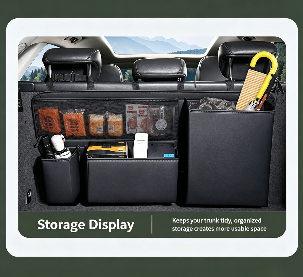 Universal voiture Trunk arrière sac de rangement Organisateur Box multifonctionnel grande capacité Horizont