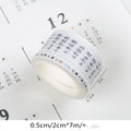 Sticker de compte à main numérique Gestion du temps Mois Semaine