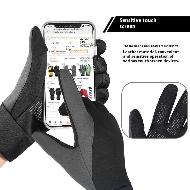 Gants de vélo antidérapants Thermiques et coupe-vent