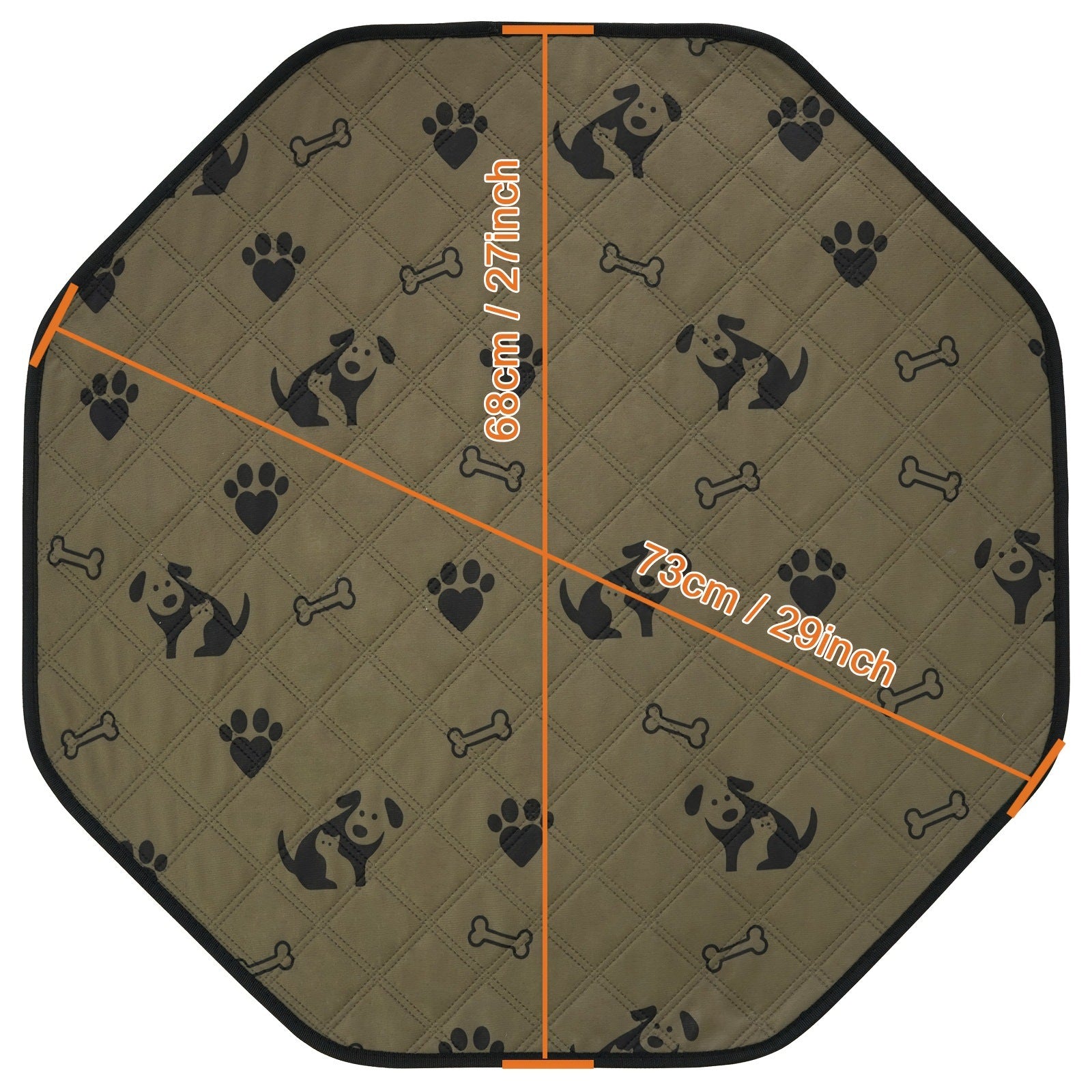 Pad de pot de chien octagonal lavable
