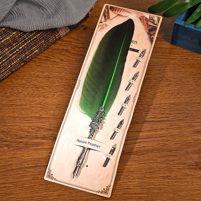Stylo retro européen et américain personnalisé Cadeau trempé dans un stylo à eau