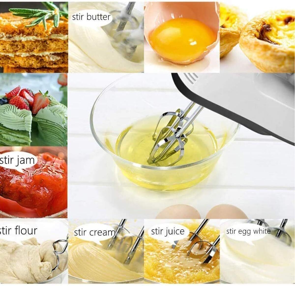 Electric Hand Mixer Whisk, 7-Speed Kitchen Mixer, Egg Beater, Cream Cake Mixer