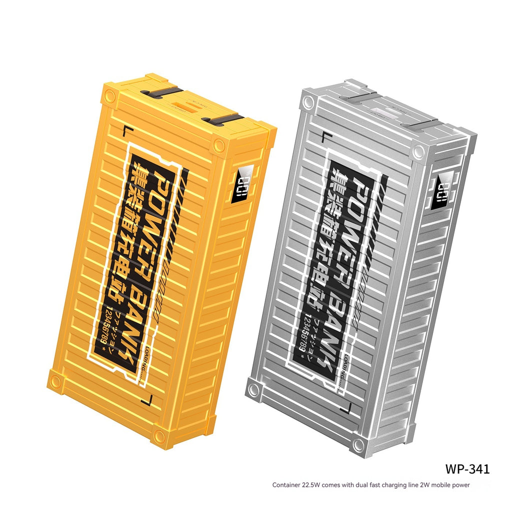 Conteneur avec Cable Power Bank Vent industriel 1000020000mAh Alimentation mobile