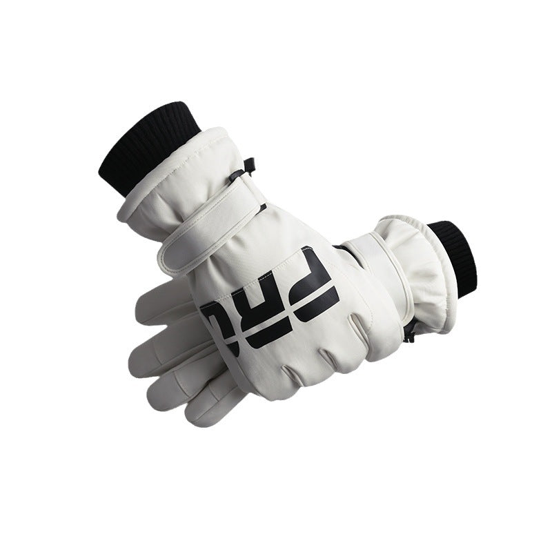 Gants chauds épais doublés de polaire imperméables antidérapants pour femmes
