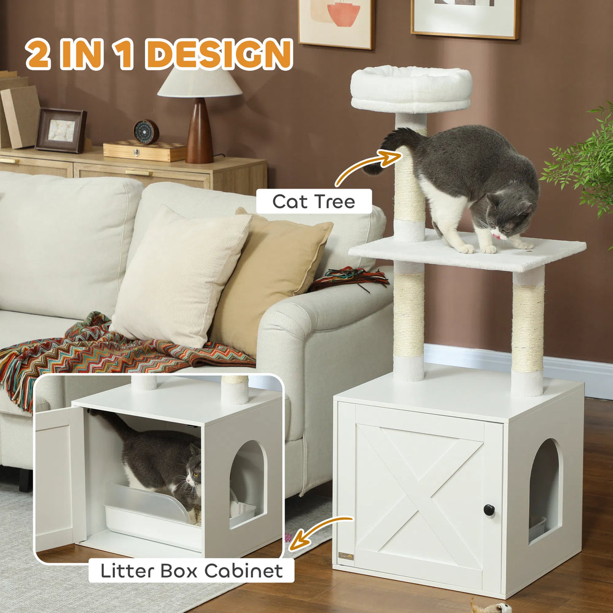 Maison de chat en bois / Arbres de chat /Tour d'escalade de chat