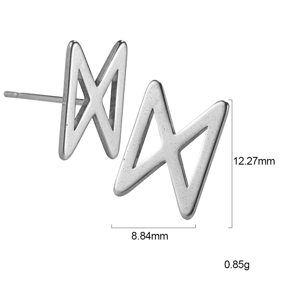 Boucles d'oreilles Nordic Rune en acier inoxydable