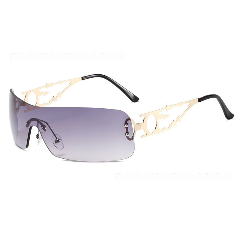 Lunettes de soleil ouvertes et polyvalentes européennes et américaines sans cadre