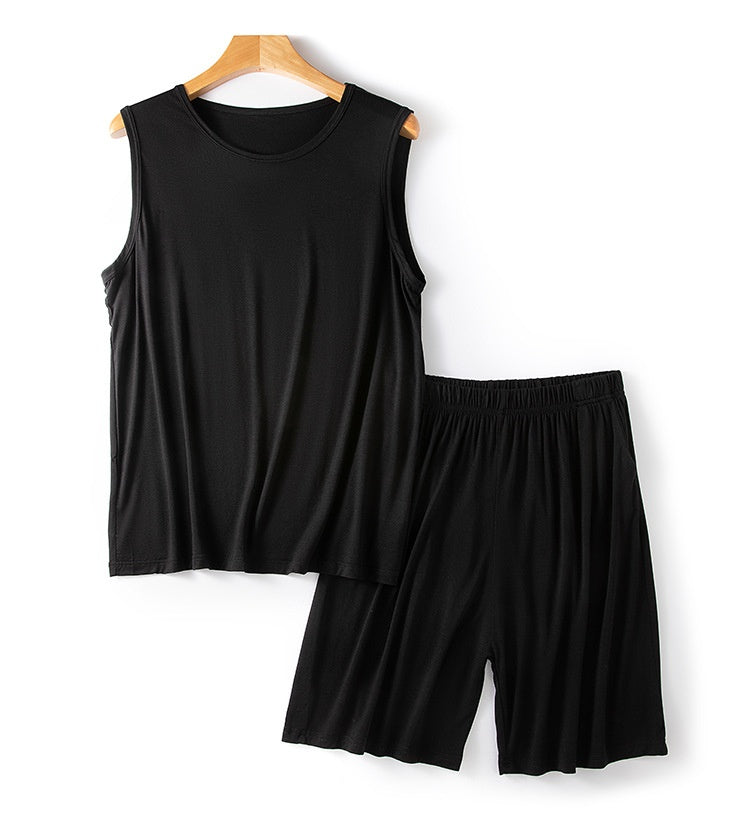 Short de Veste Modal Homme Été Loose Plus Taille Sans manches