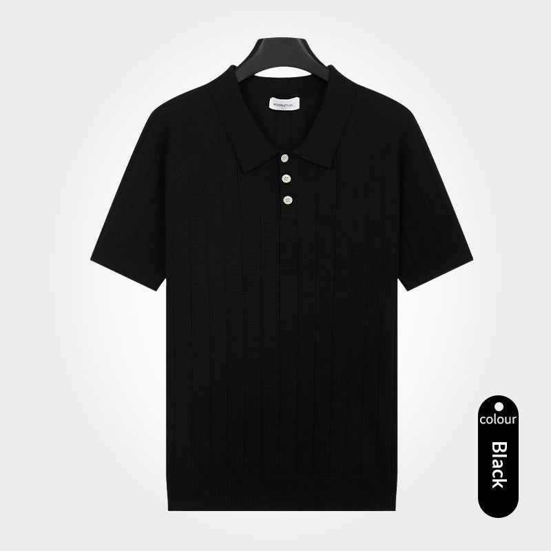 Hommes Light luxe haute fin tricot sweater Tout matching T Shirt Top