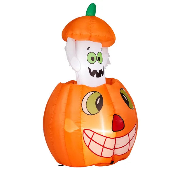 2.8 FT Halloween gonflables fantôme de citrouille animée