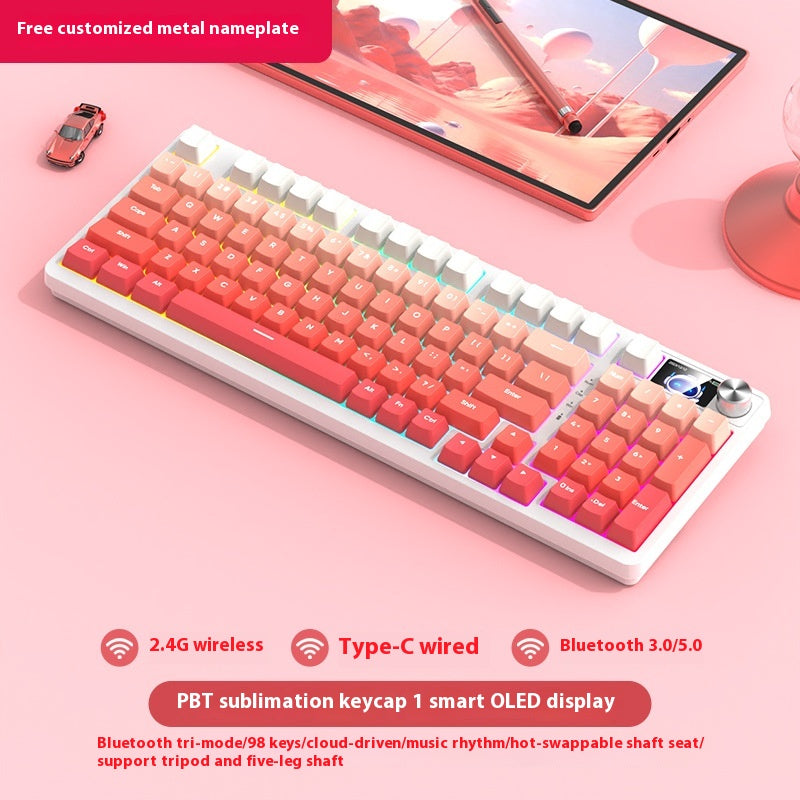 98 Clé sans fil Bluetooth Trois modèles de clavier mécanique Gaming Electronic Sports Office