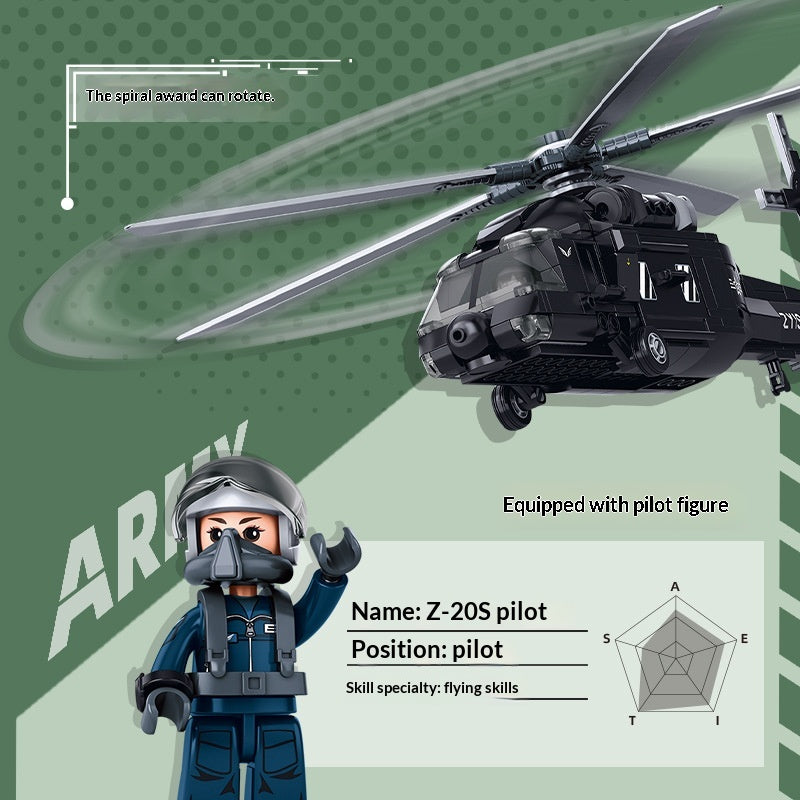 Jouet modèle militaire d'hélicoptère à usage général