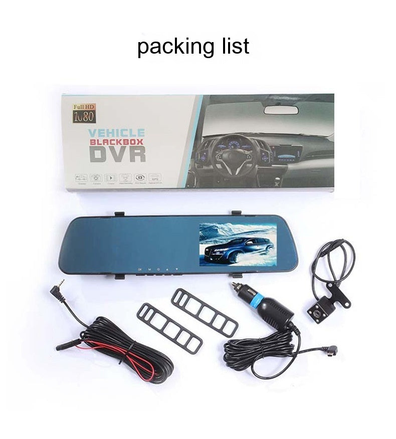 HD Driving Recorder Front and Rear Night Vision Dual Recording Reversing Image