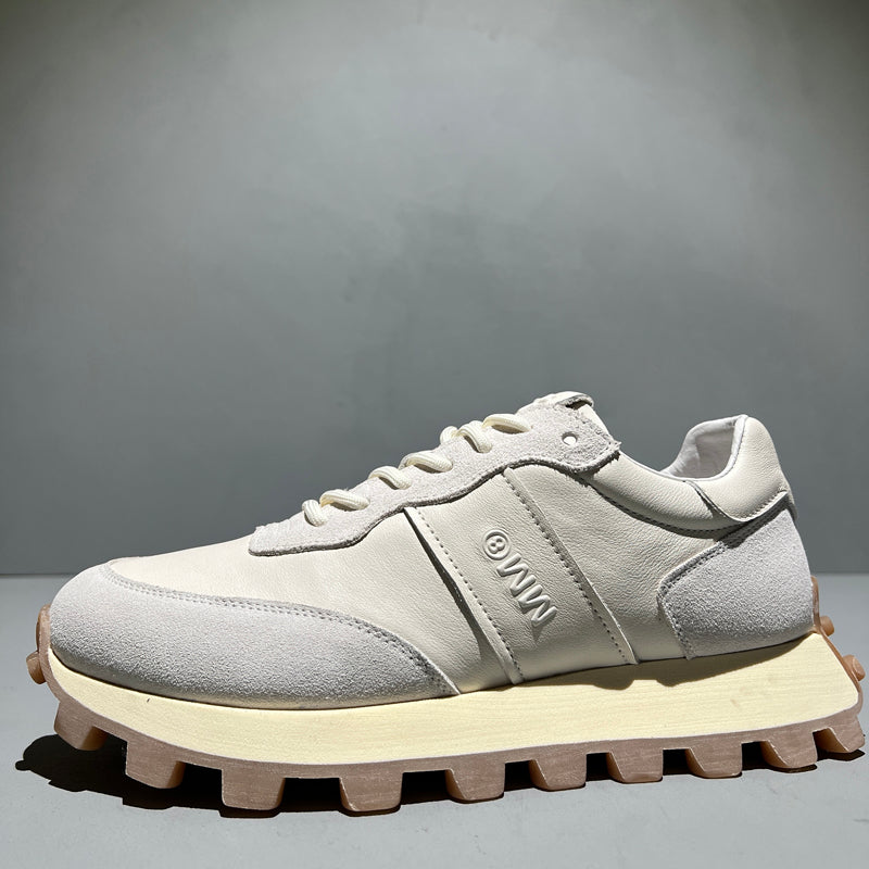 Chaussures de sport en cuir de dentelle de mode pour hommes