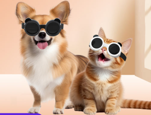Lunettes de soleil Dog Sunshade Gants Cat Headdress Protection pour animaux de compagnie