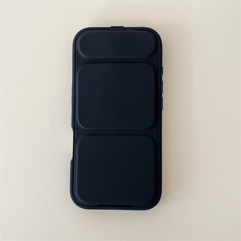 Solid Color Flip Cover Stand Anti-Drop Phone Case