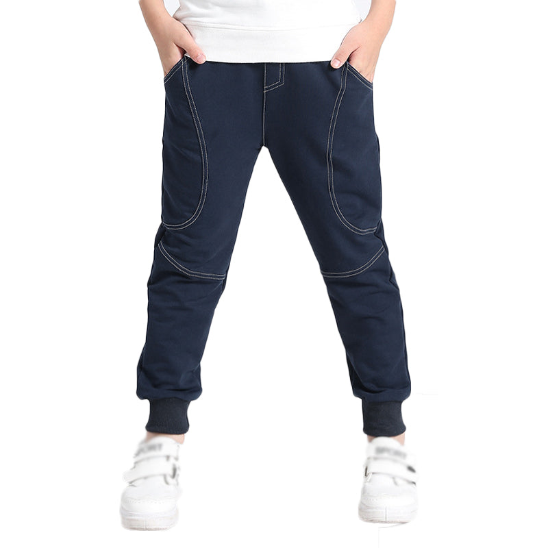 Printemps et automne Pantalons de sport occasionnels en coton pur pour enfants