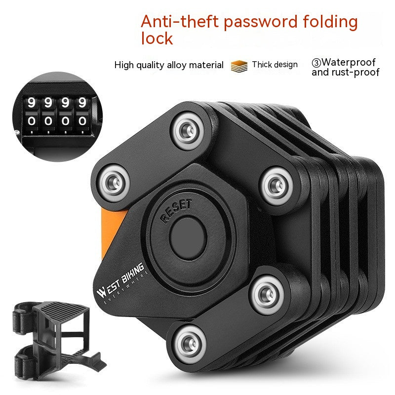 Vélo Fliplock Password Portable Highway Véhicule Lock Équipement