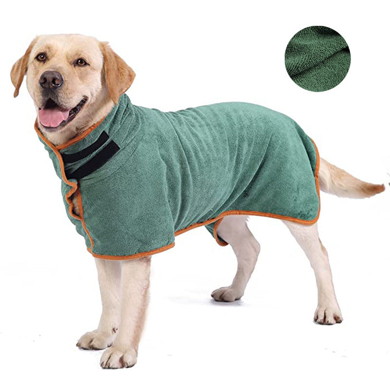Peignoir de bain pour animaux Serviette de séchage rapide Microfibre Absorbant soft bath Robe Serviette réglable Groomi