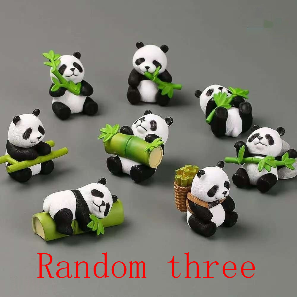 Ornement de bureau sac animal aveugle mignon Bamboo-Hugging Panda Doll Décoration de voiture