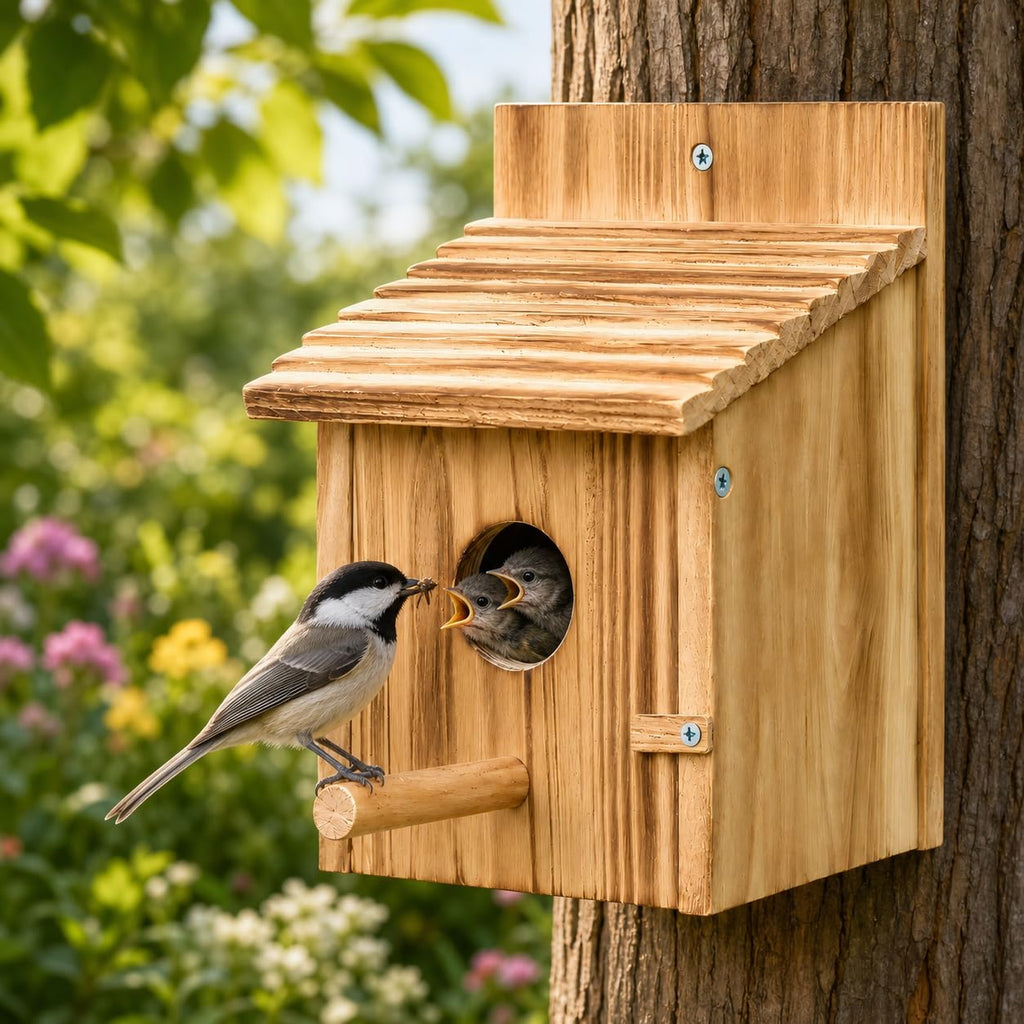 Maison d'oiseaux en bois pour l'extérieur