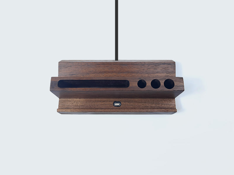 Support de base de charge pour tablettes en bois massif créatif