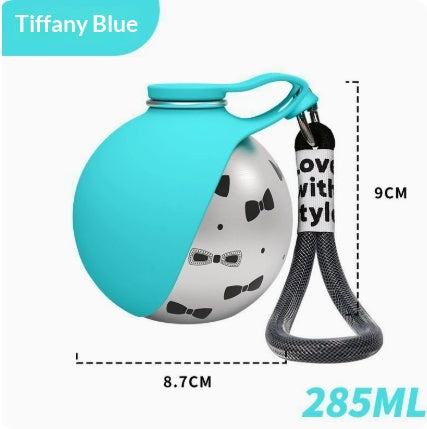 Bouteille d'eau en silicone pliante en acier inoxydable 304 extérieur