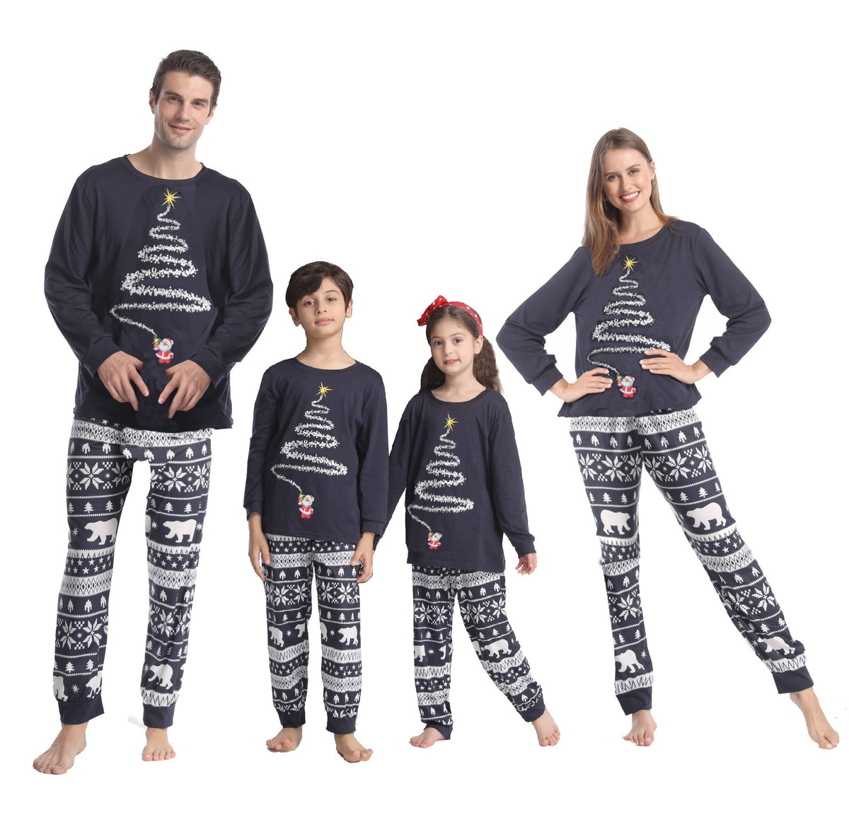 Printed Christmas Tree Christmas Parent-Child Set