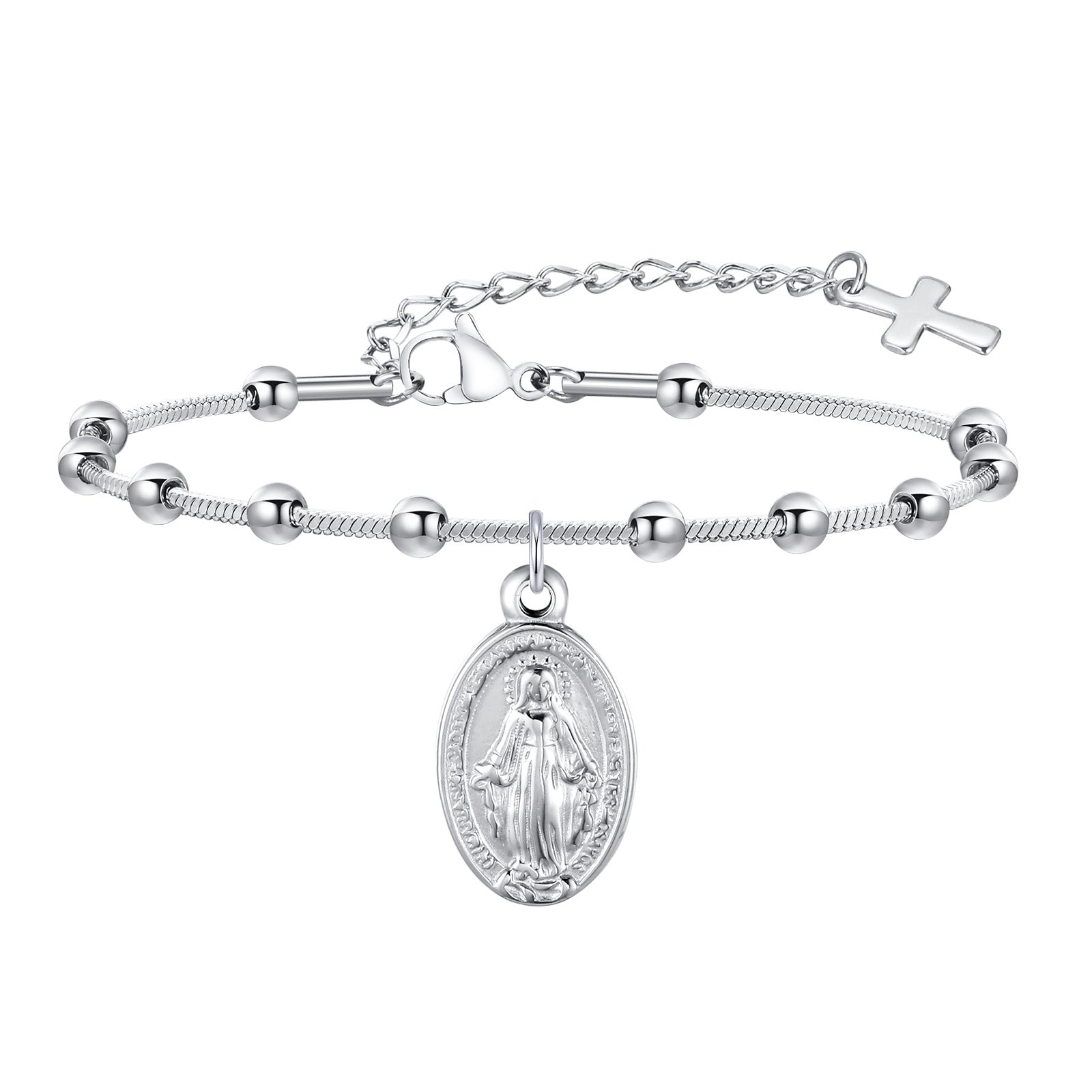 Bracelet en acier inoxydable ovale
