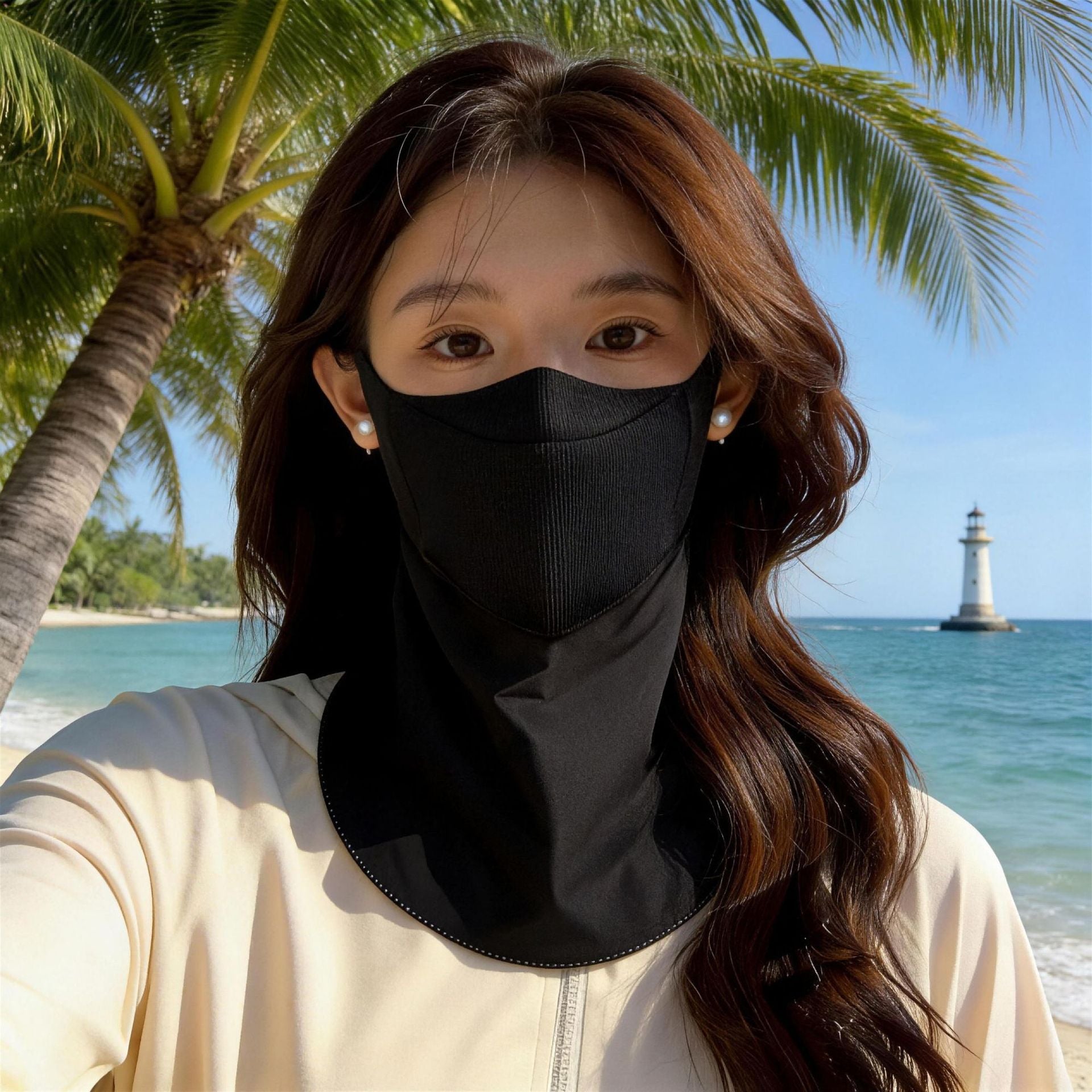 Été Pratique Boire Respirant Sun-Protective Masque visage