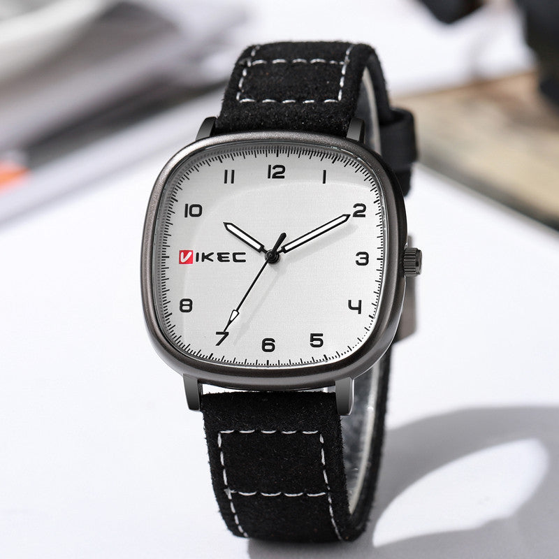 Simple versatile men's large dial cool watch