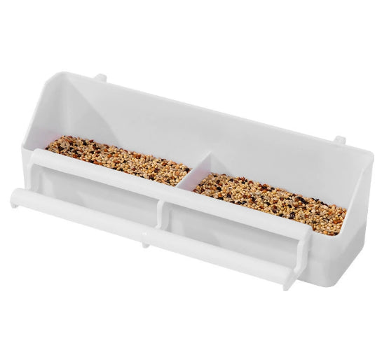 Boîte d'alimentation des oiseaux blanc-1