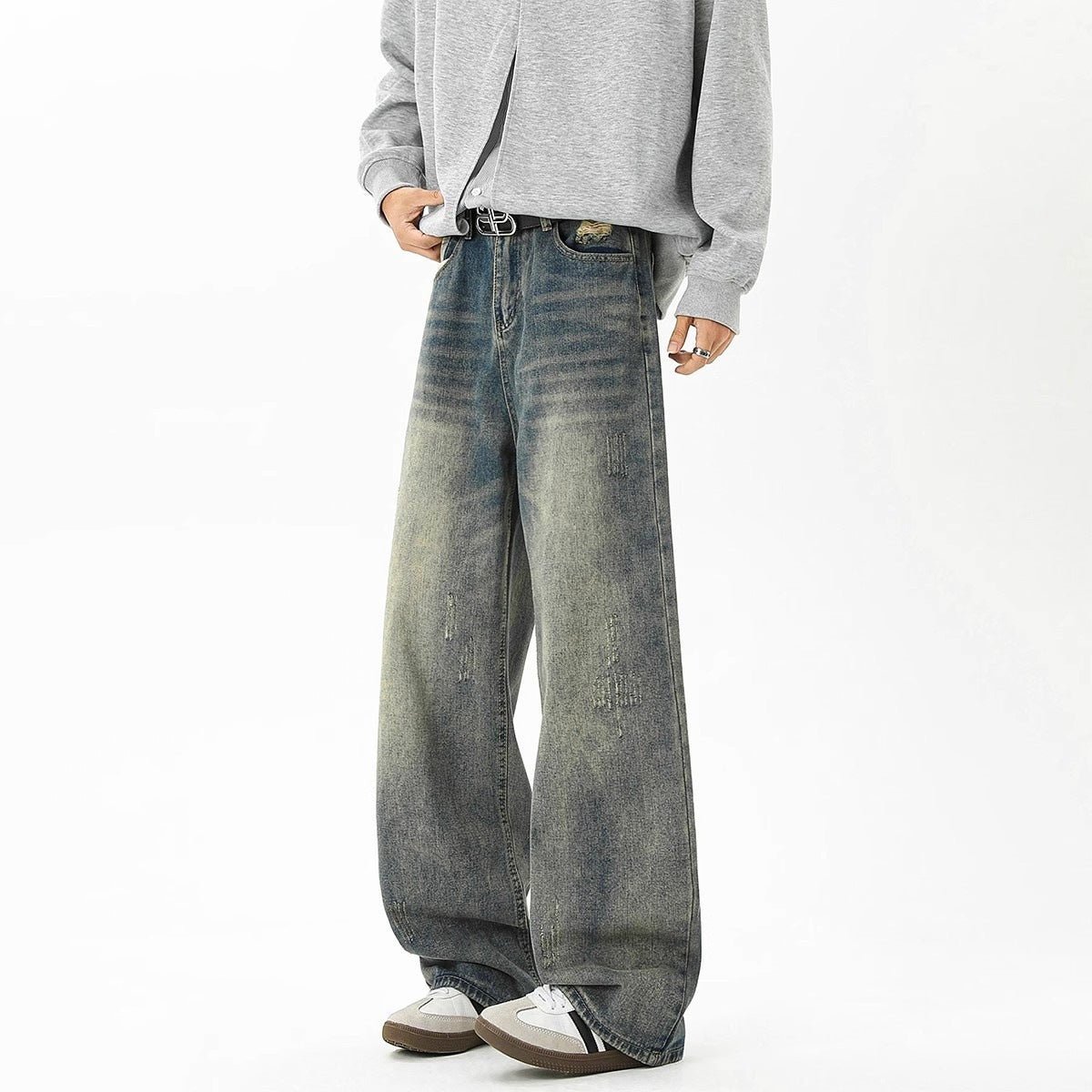 Rétro Détresse Scythe Jeans pour hommes