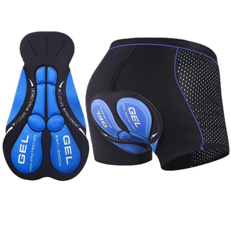 Pantalon de vélo respirant Sous-vêtements de sport Hommes épais absorbant les chocs Silice Gel Pad C