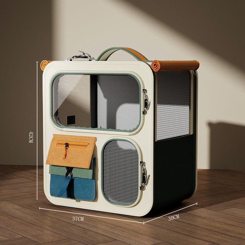 Porte-bagages de grande capacité Cat Carrier avec un sac multifonctionnel