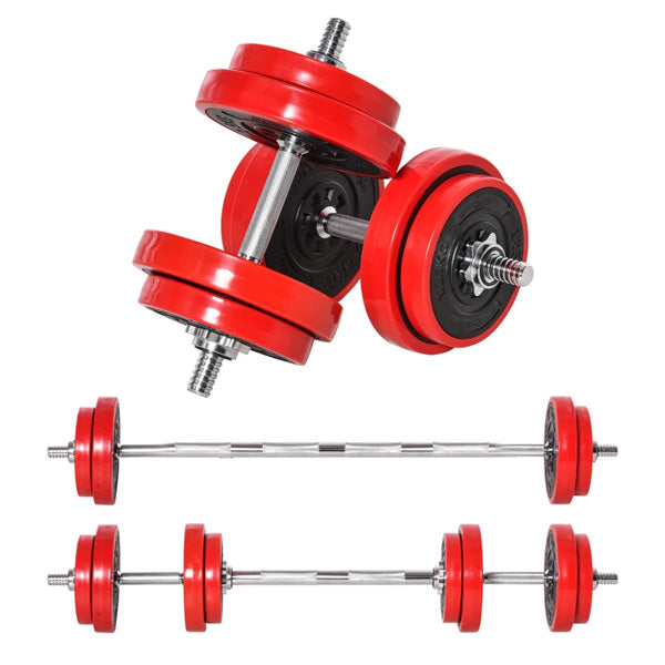 Set of adjustable dumbbells