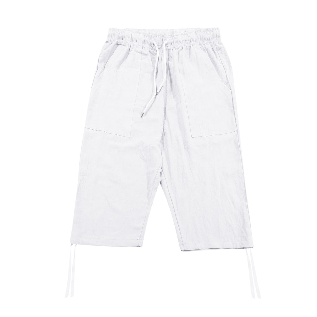 Pantalon de sport casual de coton et de coton d'été Linge de maison croped Casual P