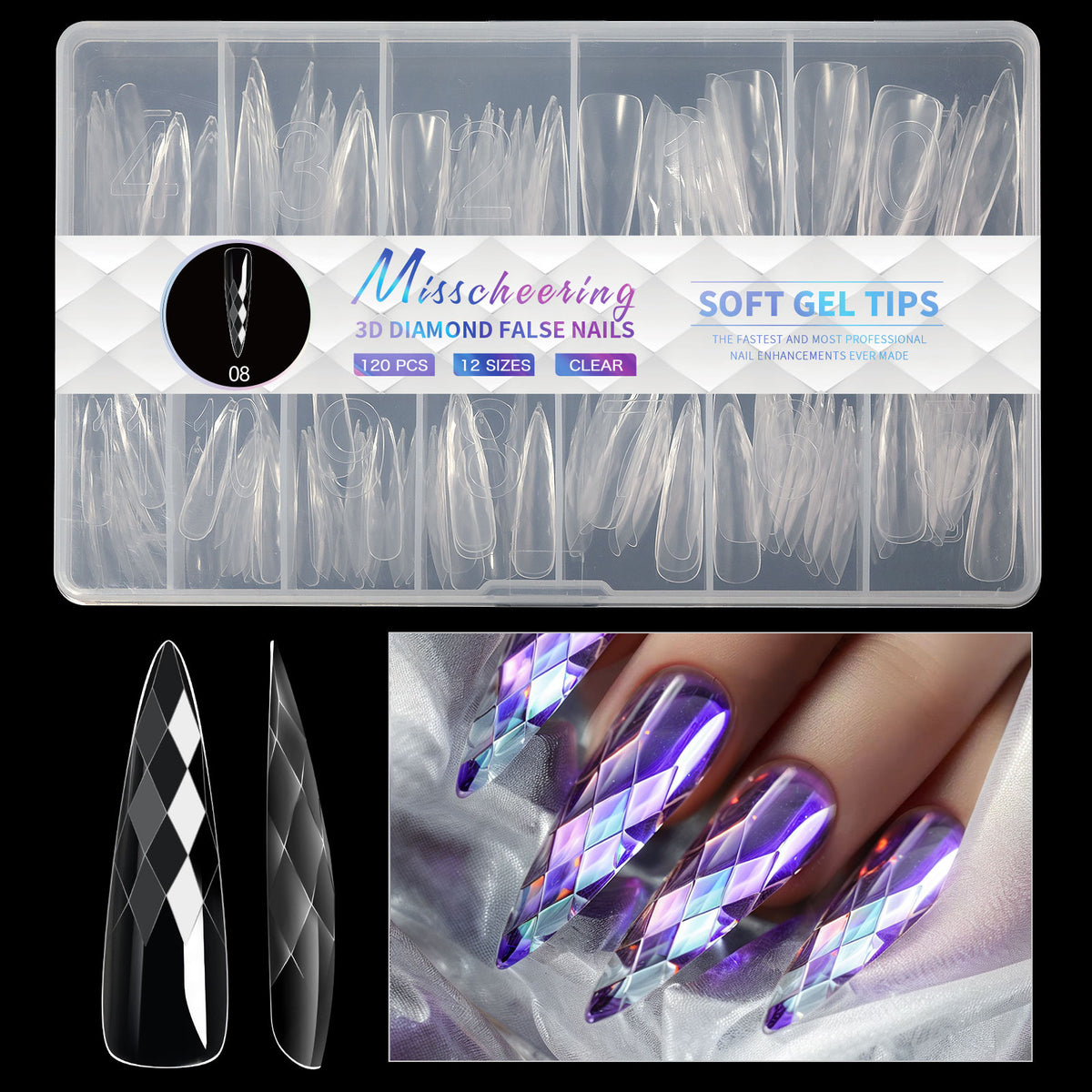 Astuce de façonnage longue en diamant 3D