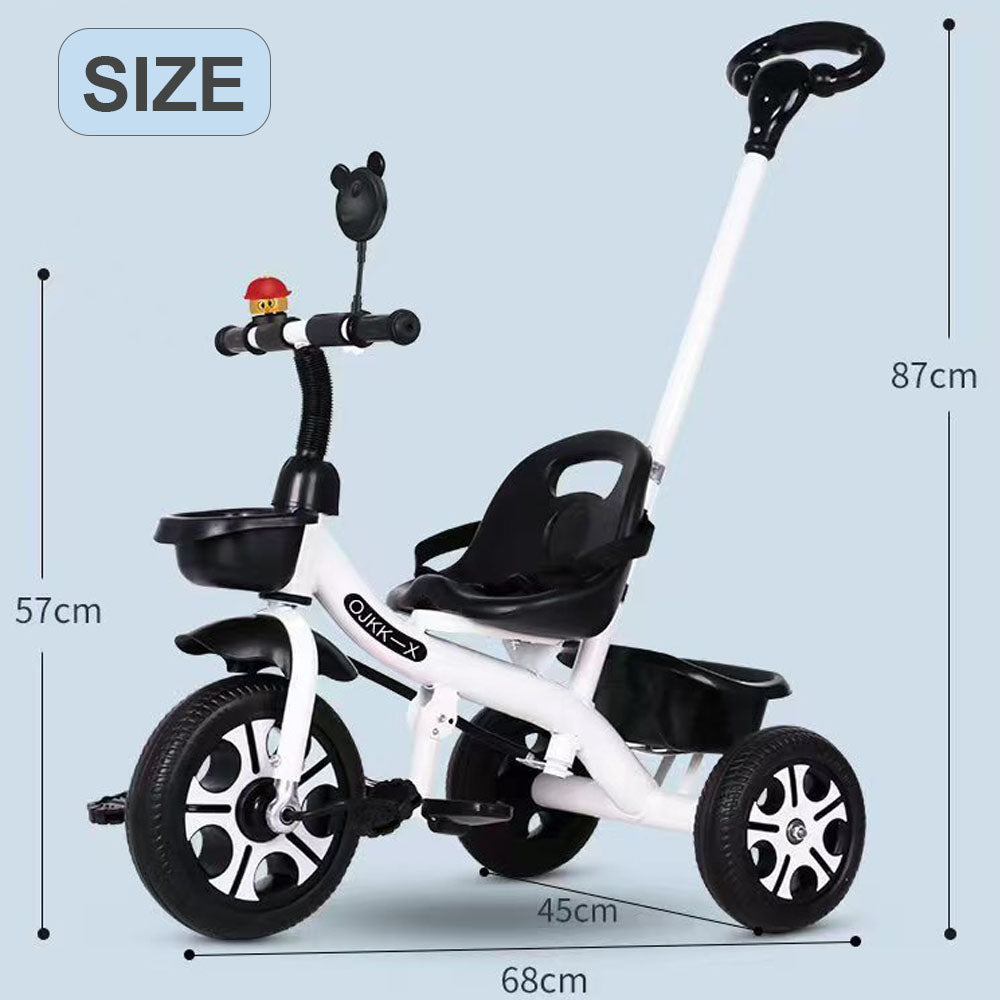 Tricycle des enfants pour 2-5 ans Trike des jeunes enfants avec panier et poignée de poussoir