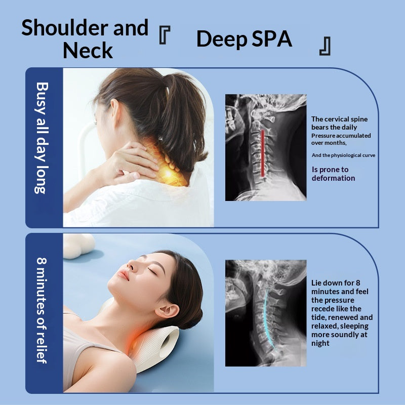 Processus d'expansion de la mousse de relaxation de cou de massage cervical