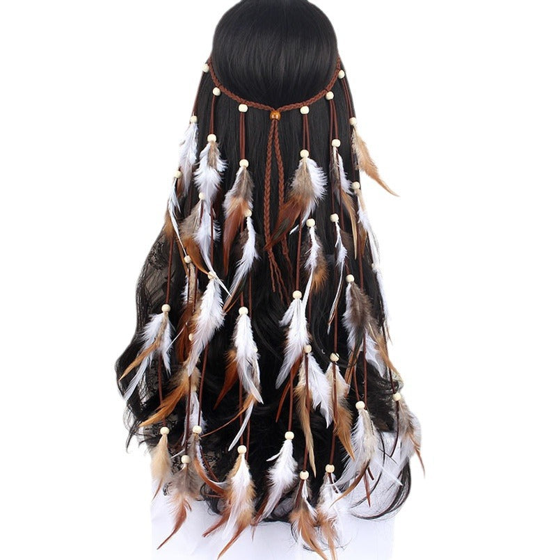 Retro Feather Tassel Bohemian Hair Accessoires