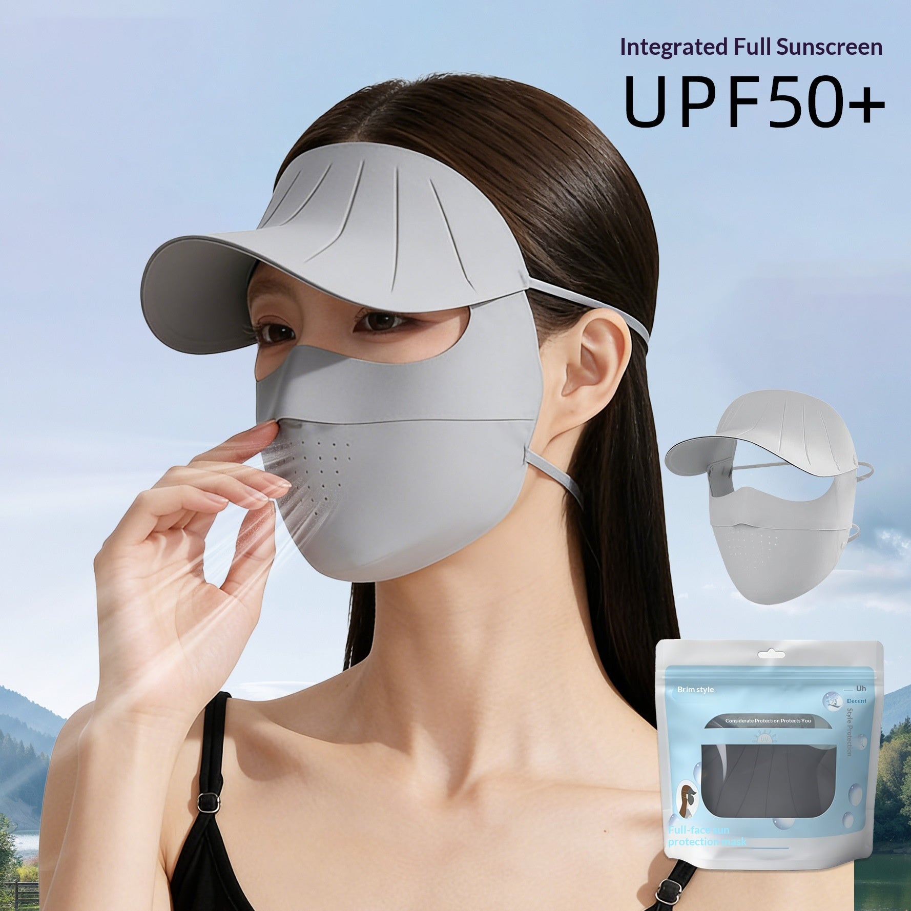 Masque du visage protecteur du soleil d'été pour femmes