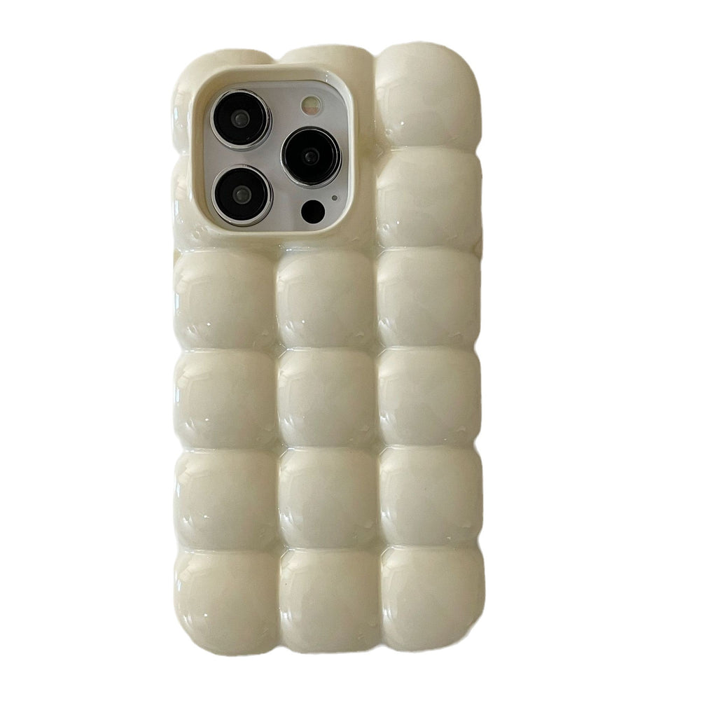 Coque de téléphone de gaufre d'oeuf de macarons de couleur solide