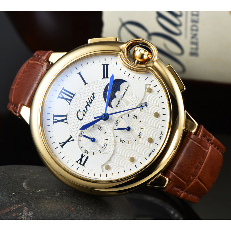 Montre d'affaires homme avec un bracelet en caoutchouc