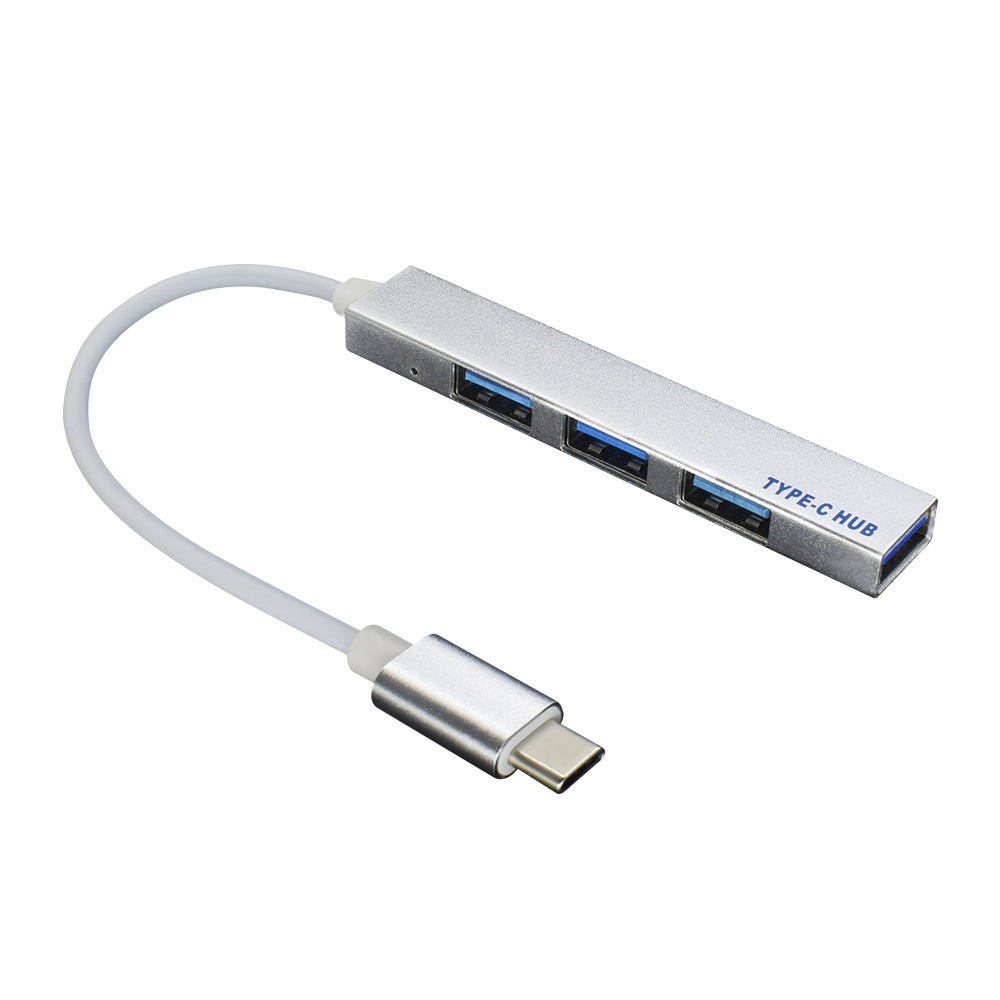 Carnet Type-C HUB 4 ports USB Déconcentrateur alliage d'aluminium USB HUB Typec
