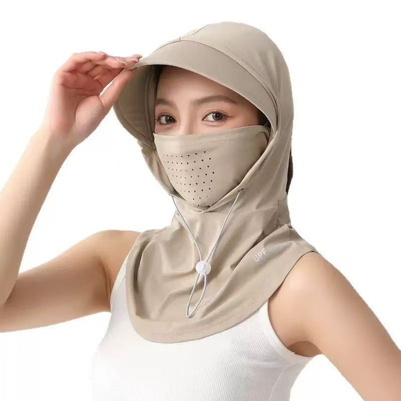 Masque visage écran solaire avec Hood Protection UV pleine face