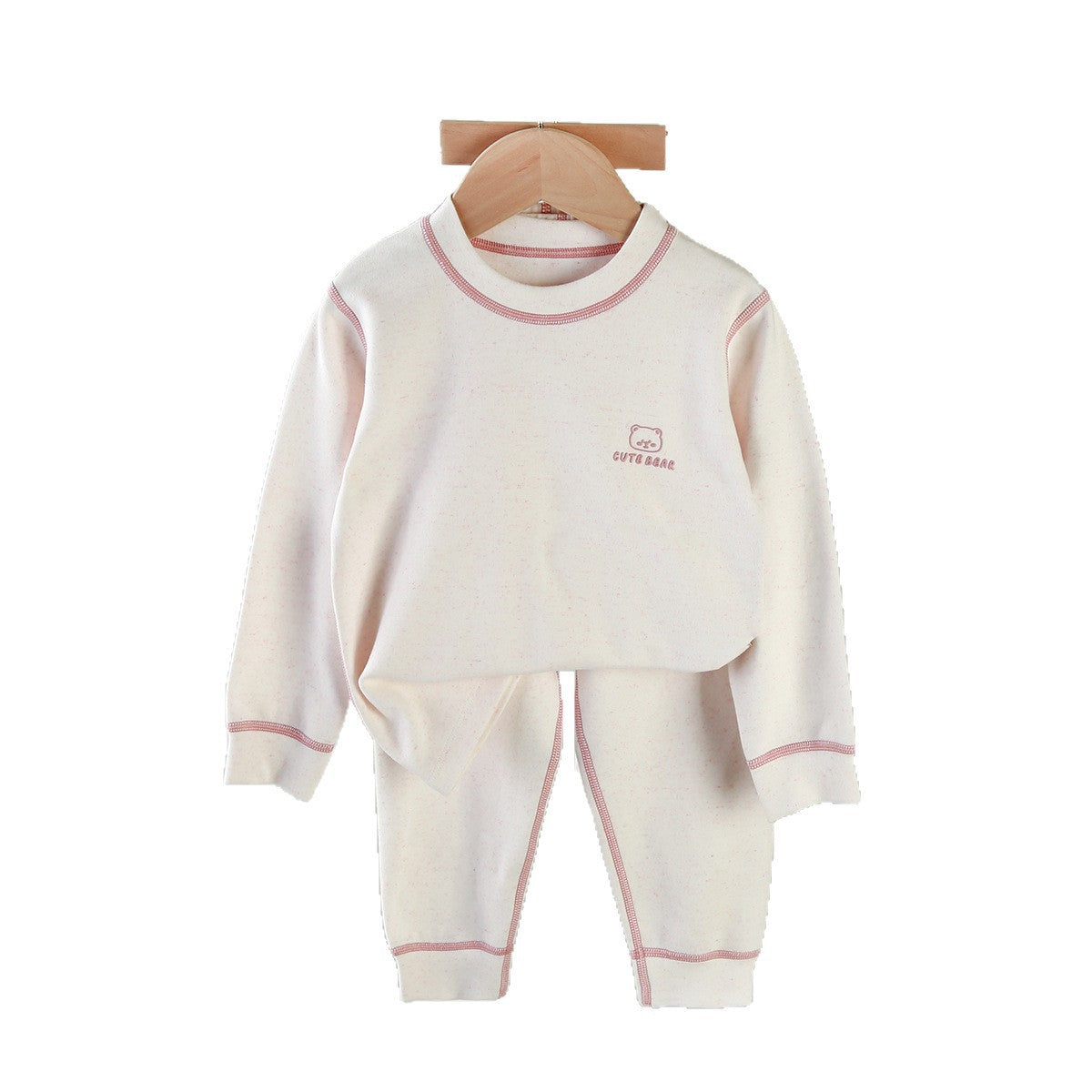 Vêtements et pantalons d'automne en coton pour hommes Femmes et bébés Cou rond Sous-vêtements thermiques