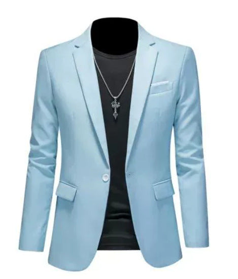 Hommes Formel porter Coréen-Style Slim-Fit Blazer Veste de costume unique