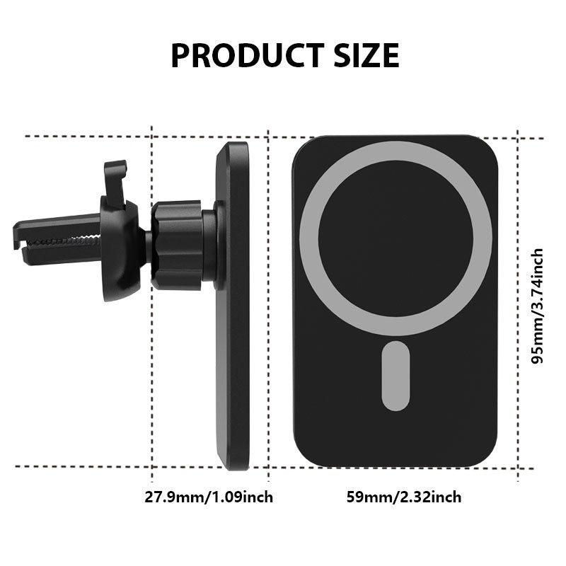 Chargeur de voiture sans fil magnétique 15W