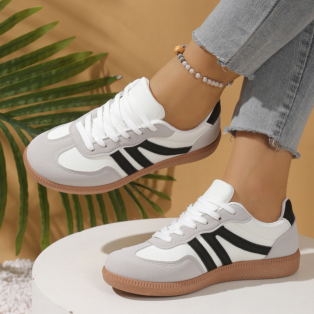 Fashion Casual Tout-match Couleur Matching Lace-up Chaussures